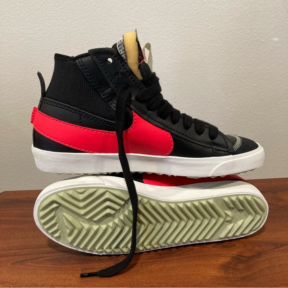 Nike men size 10 raw cut leather high top blazer - Picture 4 of 10